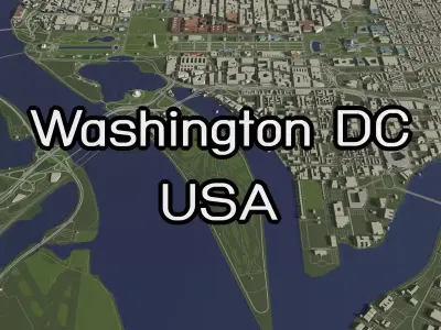 Washington DC USA - city and urban 3D model