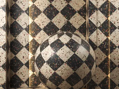 4K Terrazzo Tiles Texture 01 - Bulletproof PBR Seamless Material Texture