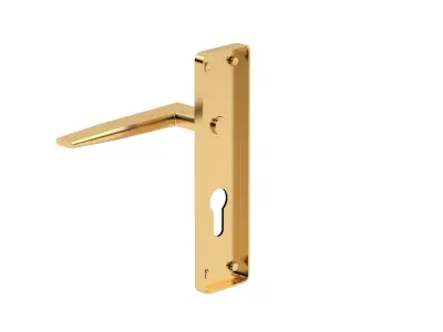 Kendal Door Handle Brass 3D model