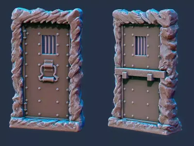 Metal Dungeon Door Free 3D print model