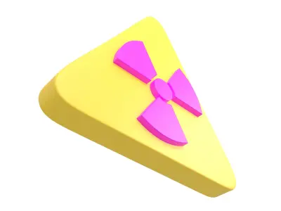 Radiation Symbol v2 003 Low-poly 3D model