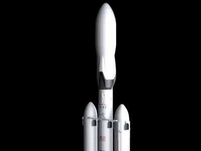Falcon Heavy Fully Reusable 3D model