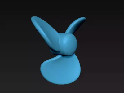 Blue Fan 3D print model