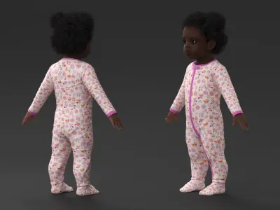  Babies in Full Bodysuit A-Pose Collection 