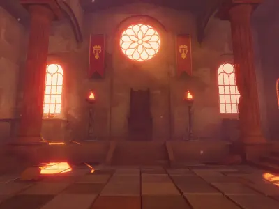 Ancient Temple Low-poly 3D model