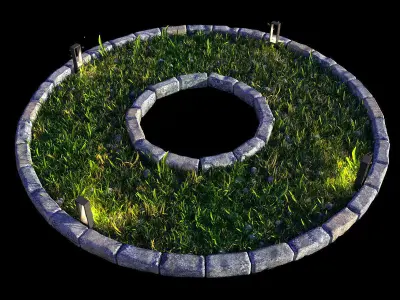 grass light set 3D model