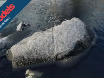 Unimodels River Rocks vol 1 Unity Version Low-poly 3D model