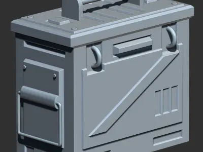 Sci-Fi Box Base Mesh Pack   Low-poly 3D model