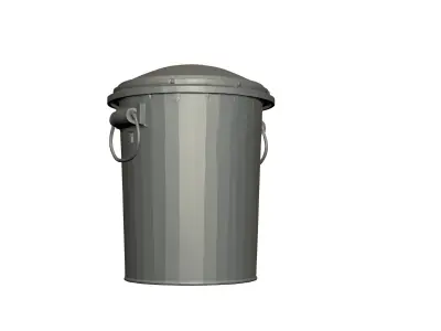 Realistic 3D Model Render Grungy Street Trash Can 3D model