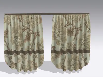 Curtain Low-poly 3D model