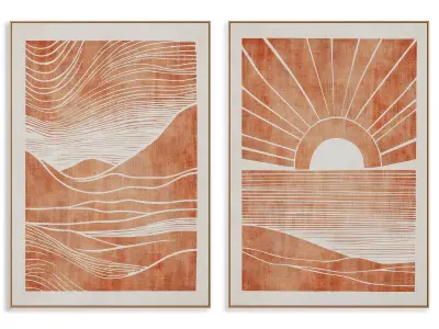 Abstract Painting Frame set 3D model 557
