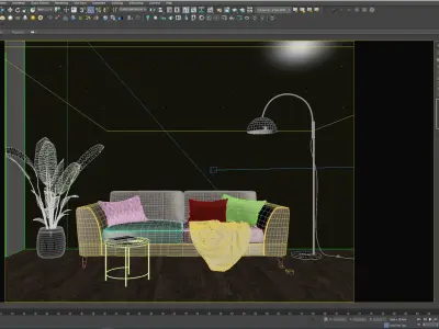 interior simple scene 43 3D model
