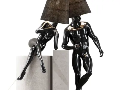 6 Different SETS of Lampshade SET VOL74 3D Model Pack