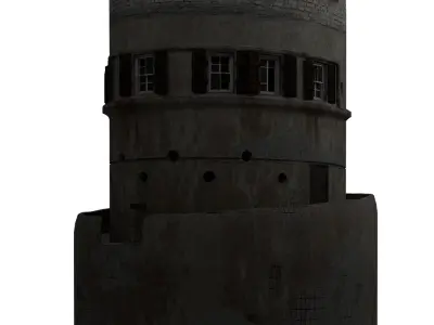 Lighthouse Low-poly 3D model 6
