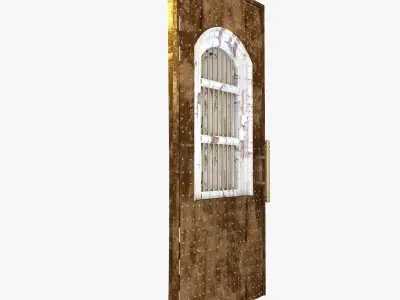 Old medieval door 3D model