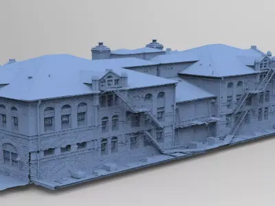 Victorian Steampunk City Street 4  3D model