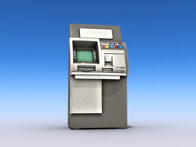 ATM - Automated Teller Machine  Low-poly 3D model
