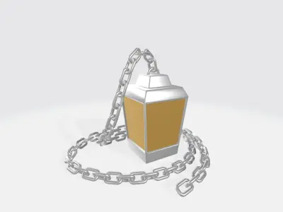 lantern with chain  Free 3D model