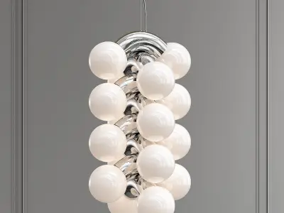 VINE 1 chandelier with balls hanging from it 3D model