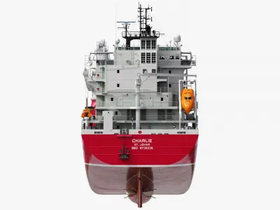  Cargo Ship Charlie with Wind Turbine 