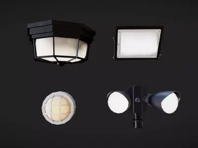 Lights 04 Low-poly 3D model