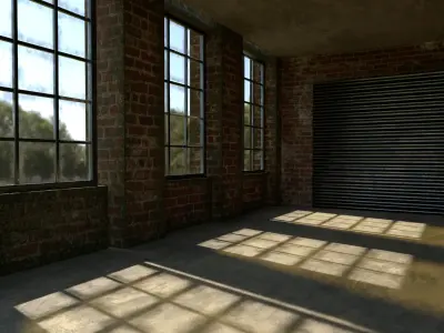 warehouse interior  Low-poly 3D model