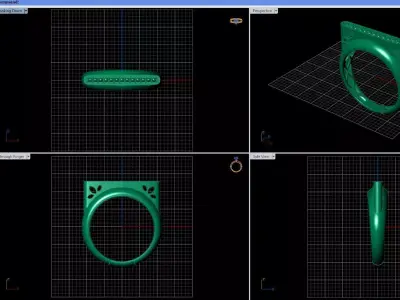 Minimalist luxury ring 3D print model