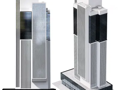 Skyscraper06 NewYork-Style Low-poly 3D model
