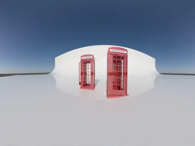 london phone booth Low-poly 3D model