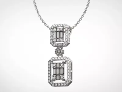 PE09 Classic Solitaire Pendant half ct CAD STL 18K  4g 3D print model