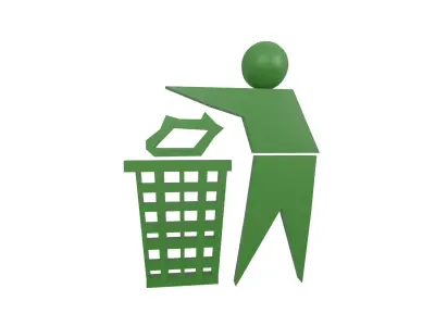 Recycle Symbols v7 002 Low-poly 3D model