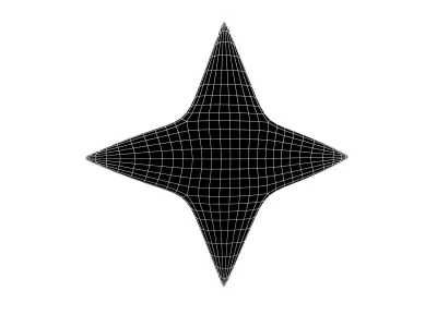 Sparkle v2 006 Low-poly 3D model