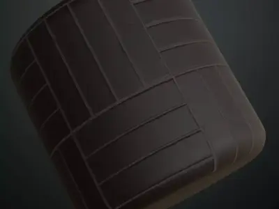 Modern Charcoal Parquet Tile PBR Seamless Texture