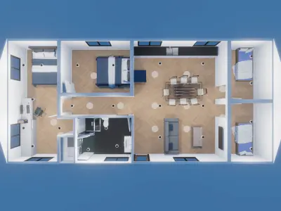 Simple Gable House 3D model