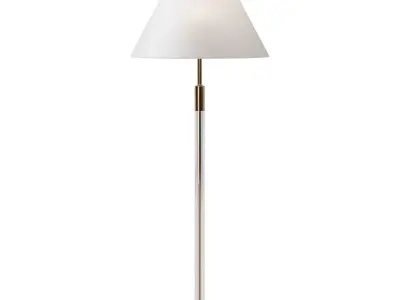 Louvre Home gold floor lamp Lucita 3D model