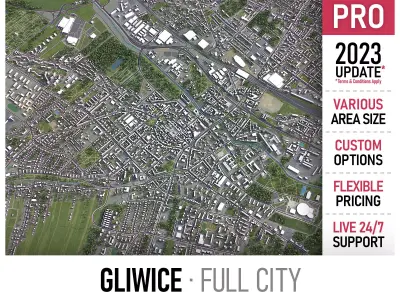 Gliwice Low-poly 3D model