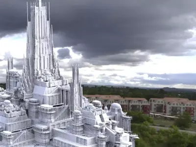 Asgardian City Splendid City of Gods 3D model