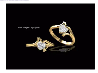90 PLUS Ladies  Heart Ring Designs STL Pack 3D print model