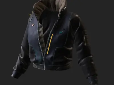 Bomber Jacket Female Sci-Fi 3D model