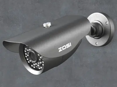 Security Camera Outdoor Low-poly 3D model