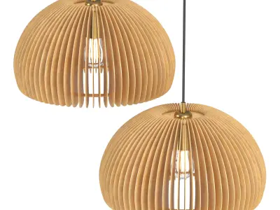 Wood Down Lighting Pendant  Low-poly 3D model