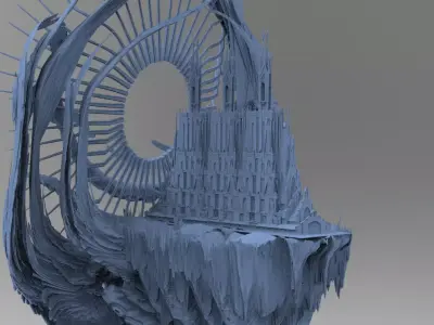 Floating Cthulhu ring 1  3D model