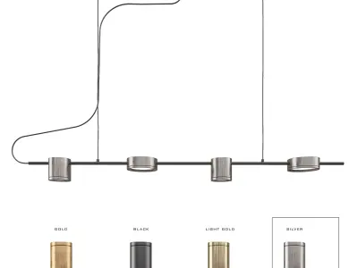 Modern track light-01 3D model