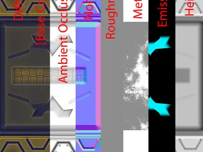 PBR SCI FI Hard surface Material Texture