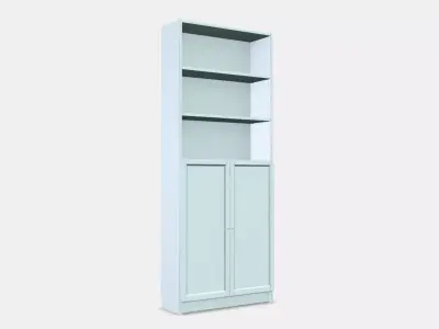 BILLY - OXBERG Bookcase with doors 3 Low-poly 3D model