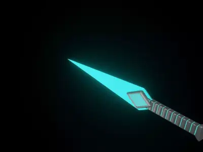 Sci-fi Diamond Short Sword Model A-1 3D model
