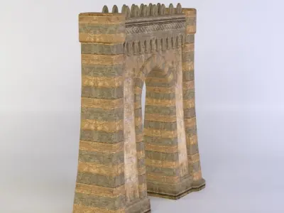 Wall arch Low-poly 3D model