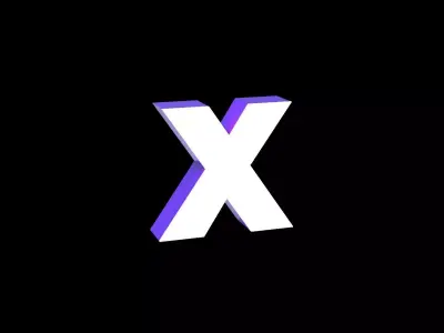 Led Light Sign letter X 3D print model