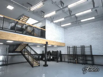 Garage 01 and Renault Alpine concept 3D model