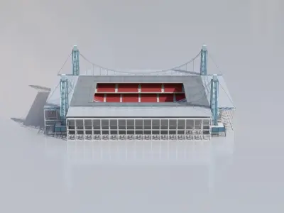 RheinEnergieStadion Cologne Euro 2024 Low-poly 3D model